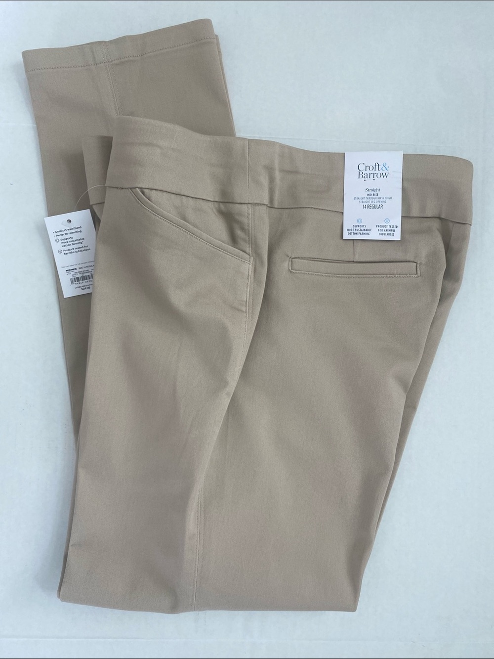 Women's Croft & Barrow®
Effortless Stretch Pull-On
Straight Leg Pants 14 Reg NWT